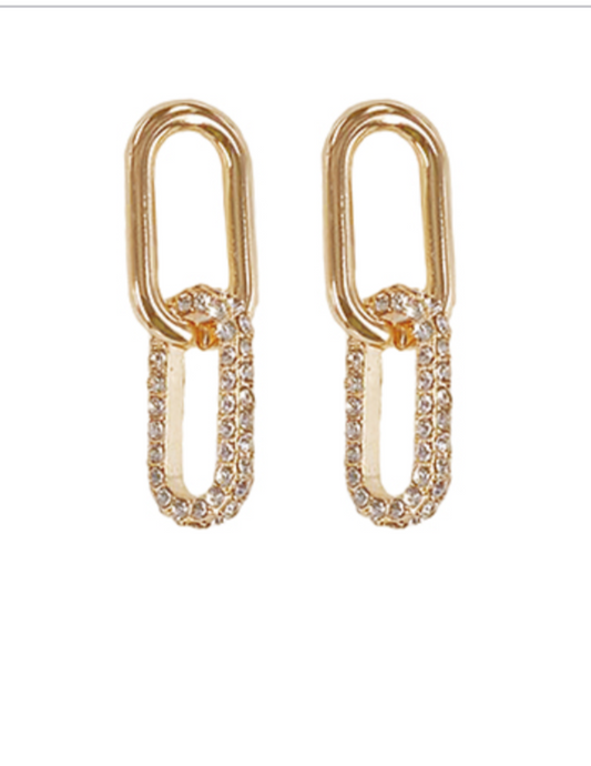 Crystal Link Earrings