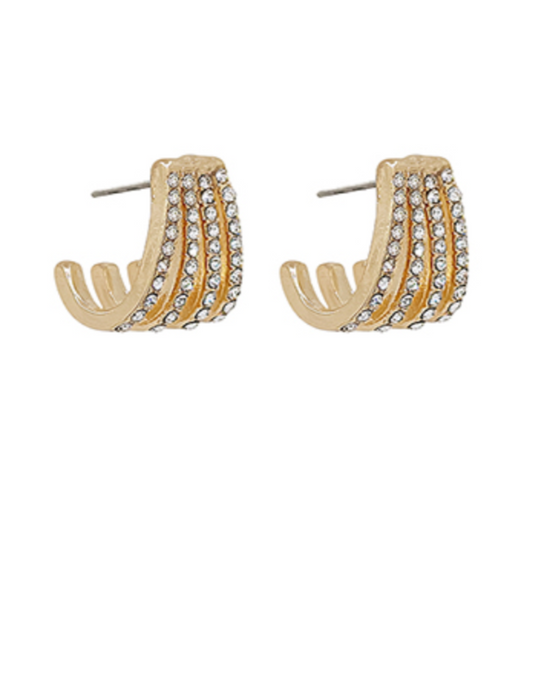 Crystal Fan Earrings