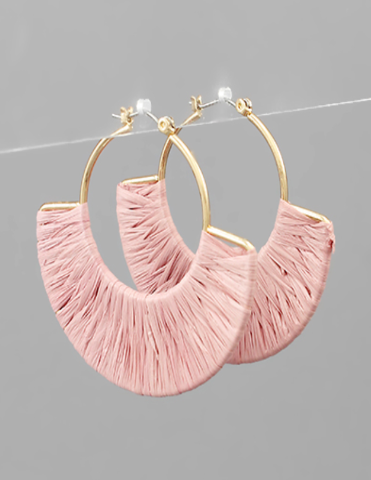 Dusty Pink Hoop Earrings