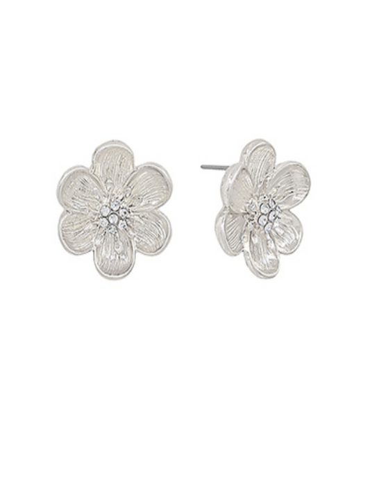 Crystal Flower Earrings